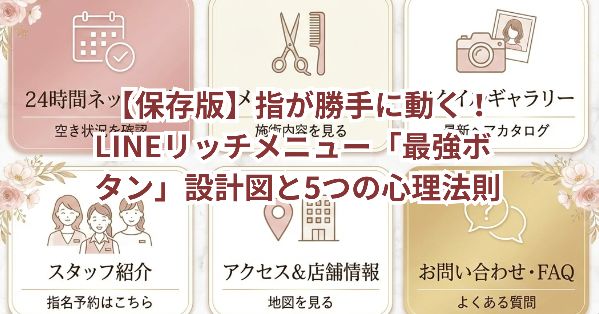 【保存版】指が勝手に動く！LINEリッチメニュー「最強ボタン」設計図と5つの心理法則