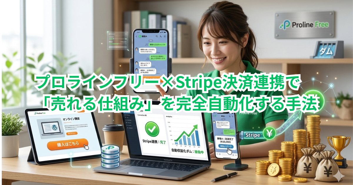 【保存版】LINE Payの限界を突破!プロラインフリー×Stripe決済連携で「売れる仕組み」を完全自動化する手法