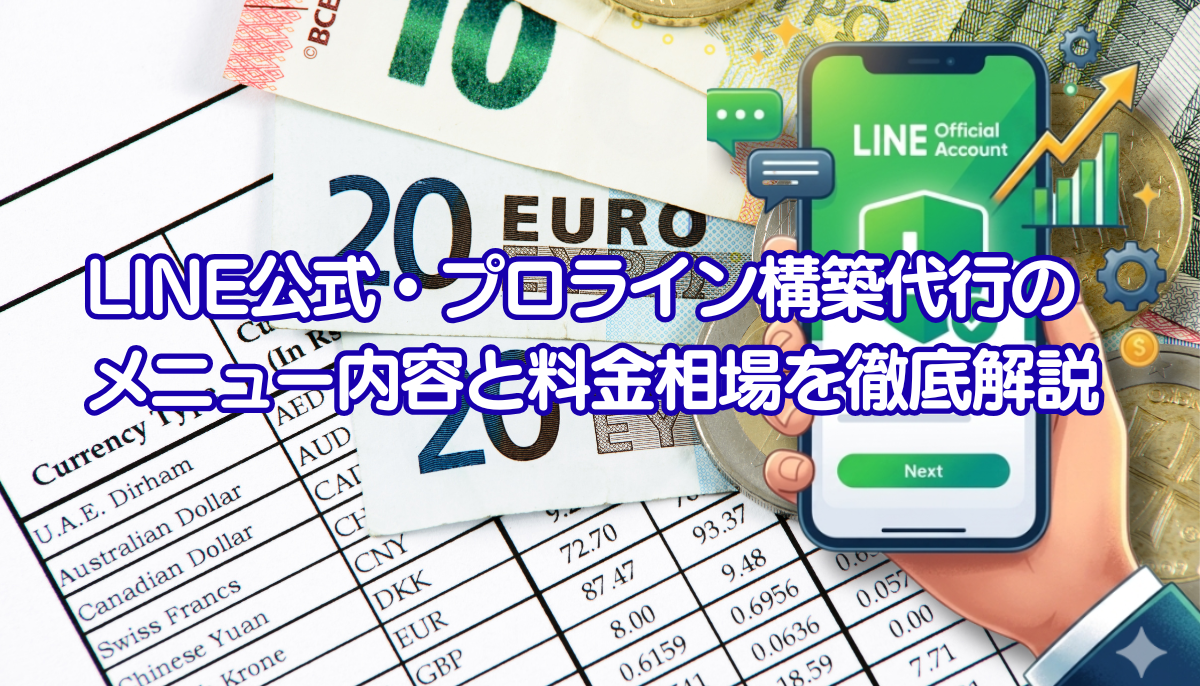 LINE公式・プロライン構築代行のメニュー内容と料金相場を徹底解説