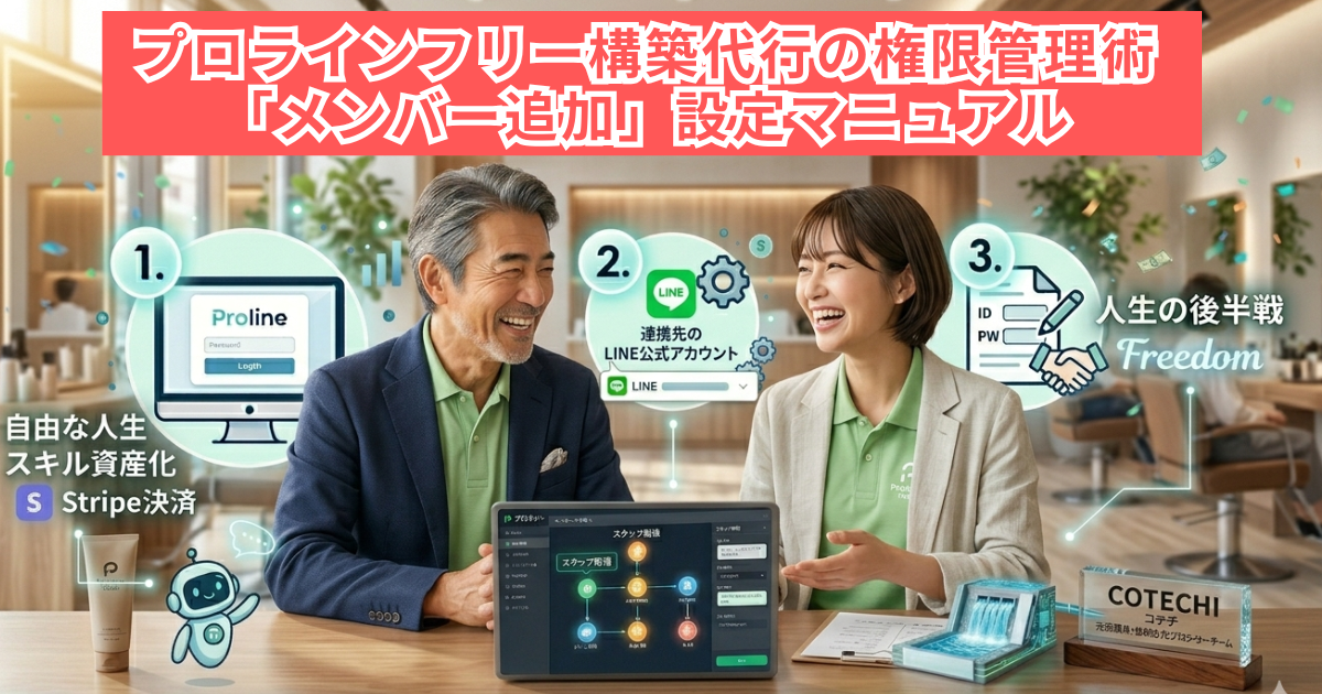 【完全版】プロラインフリー構築代行の権限管理術｜依頼者の信頼を勝ち取る「メンバー追加」設定マニュアル